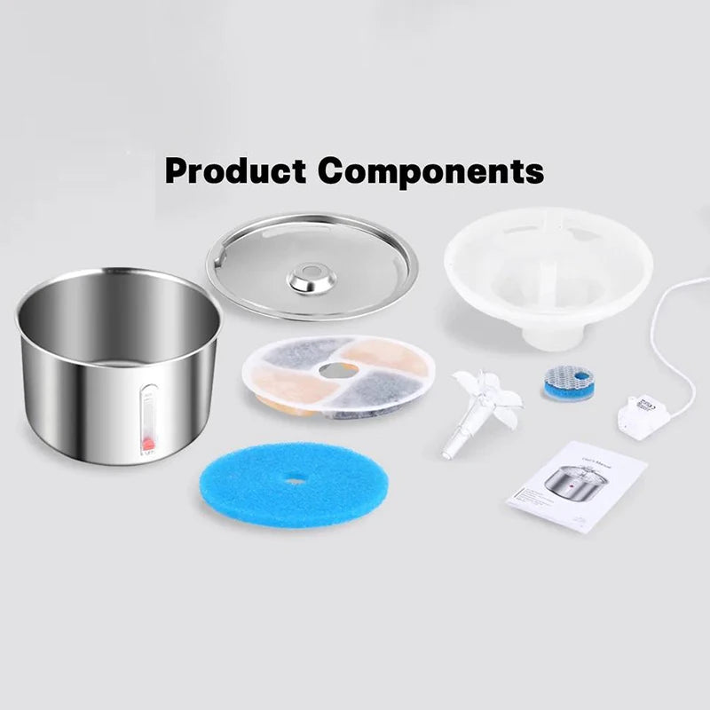 stainless steel pet water fountain